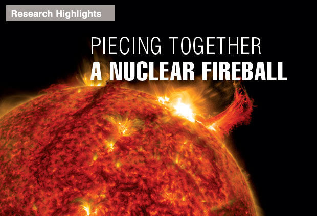 Erupting plasma from solar flares rapidly expands and cools similarly to what occurs in a nuclear fireball.