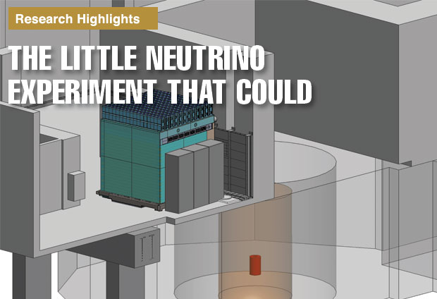 Schematic of the PROSPECT neutrino detector and its proximity to the HFIR nuclear reactor.