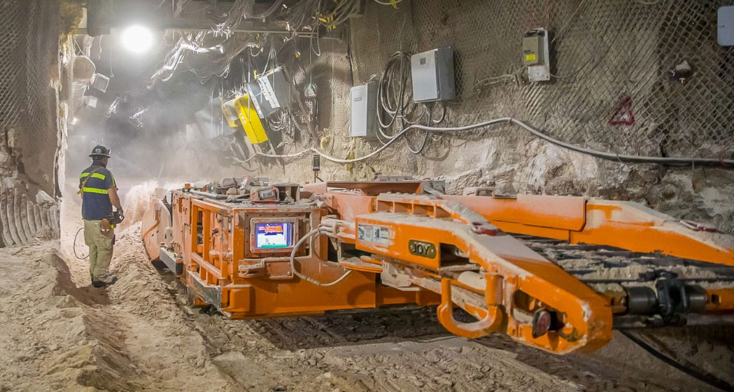 equipment in an underground space