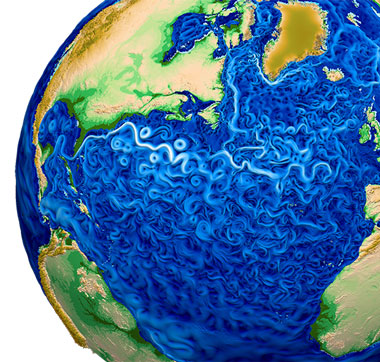 A high-resolution ocean simulation