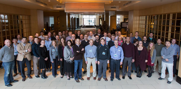 Members of multiple Energy I-Corps teams, faculty, organizers, and Department of Energy personnel attend the graduation of the program’s fourth cohort in Denver, Colorado, in December 2016. (Photograph courtesy of the National Renewable Energy Laboratory.)  